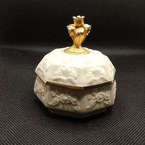 Vintage 1970s Lenox Birthstone May Trinket Box